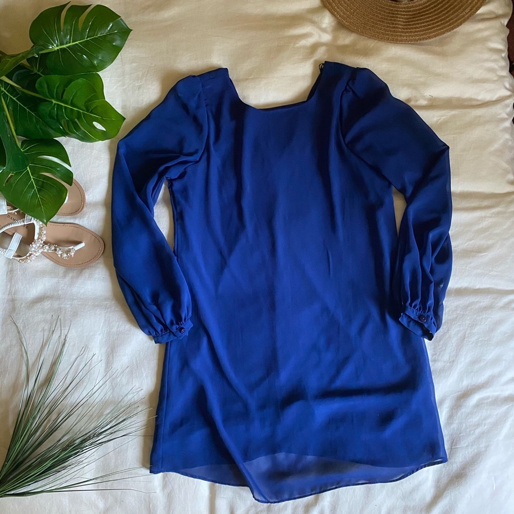 F&F Deep Blue Long Sleeve Dress